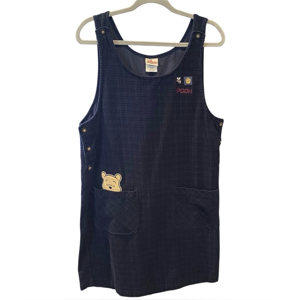 The Disney Store Winnie The Pooh Womens Corduroy Jumper Overall Dress Size Large